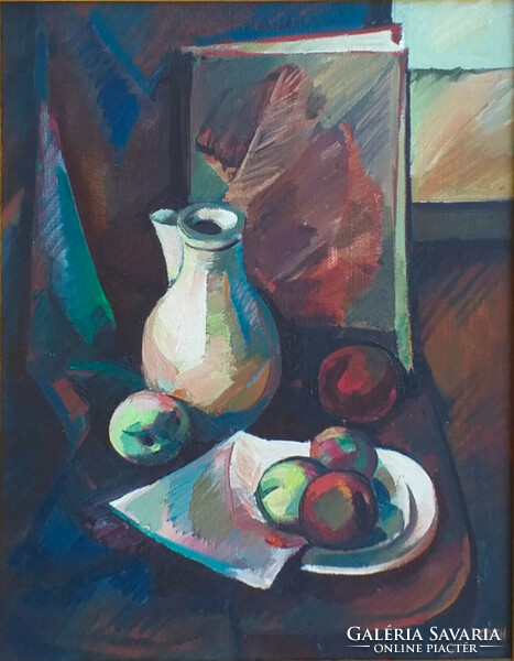 Ernő Fóth (1934 - ? ): Art-deco still life