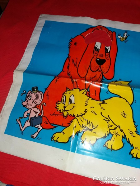 Old Hungarian toy store thick advertising shopping bag bag according to pictures 39 x 34 cm