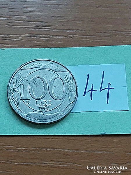 Italy 100 lira 1994, copper-nickel, dolphin 44