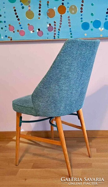 Unique, upholstered chair from the middle of the last century