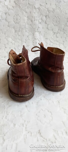 Old leather children's shoes