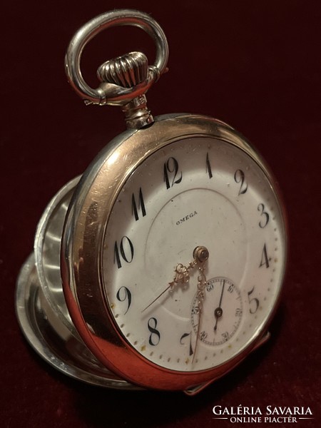 Omega/antique/1900/silver/800/ pocket watch, weight; 82 g