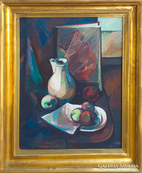 Ernő Fóth (1934 - ? ): Art-deco still life