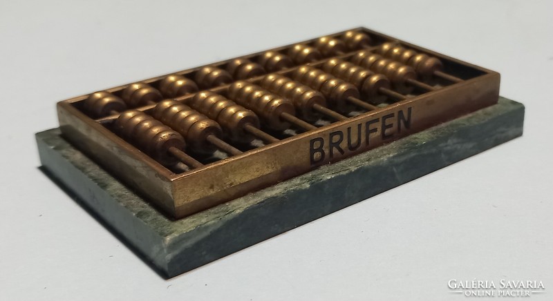 Antique copper brufen mini pocket abacus negotiable art deco design