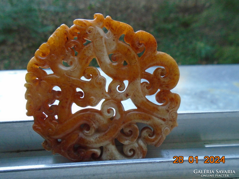 Carved jade Chinese talisman