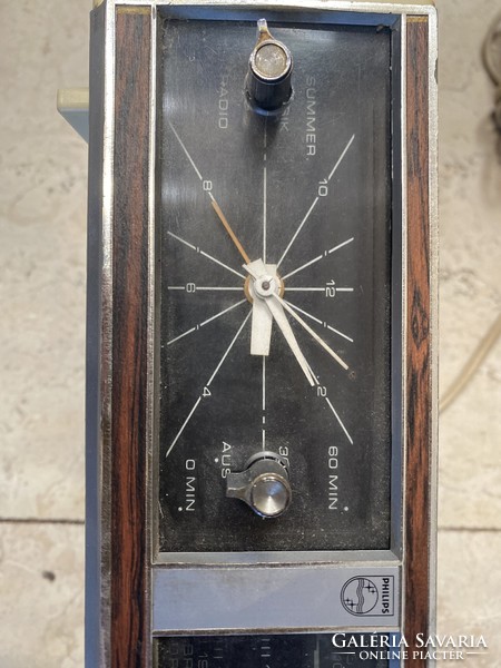 Original Philips Dutch retro radio and alarm clock