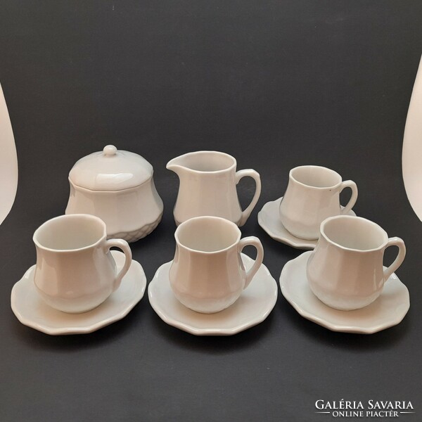 Pieces of the Witeg stoneware porcelain coffee set in one piece, small mug with a spout