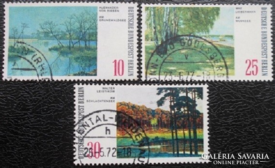 BB423-5p / Németország - Berlin 1972 Festmények : Berlini Tájképek bélyegsor pecsételt