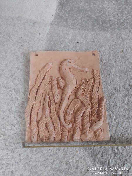 Terracotta seahorse