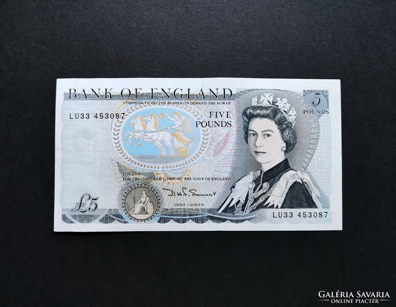 Rarer! United Kingdom / England 5 pounds / pound 1982, ef