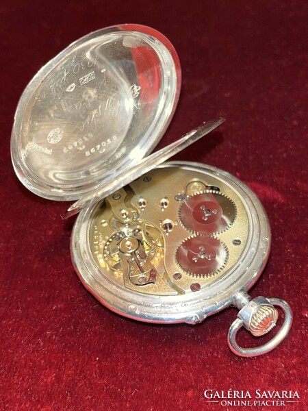 Antique Schaffhausen /1900/ silver /800/ pocket watch!! It weighs 80 grams