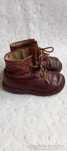 Old leather children's shoes