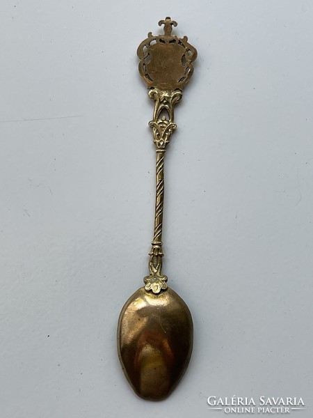 Brass fire enamel decorated spoon for collectors.