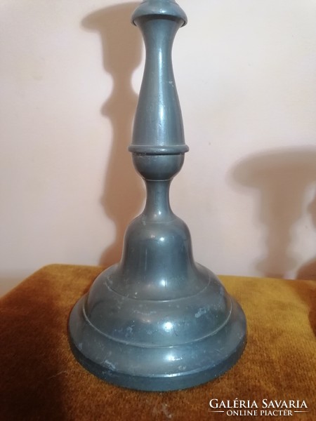 3 antique pewter candle holders