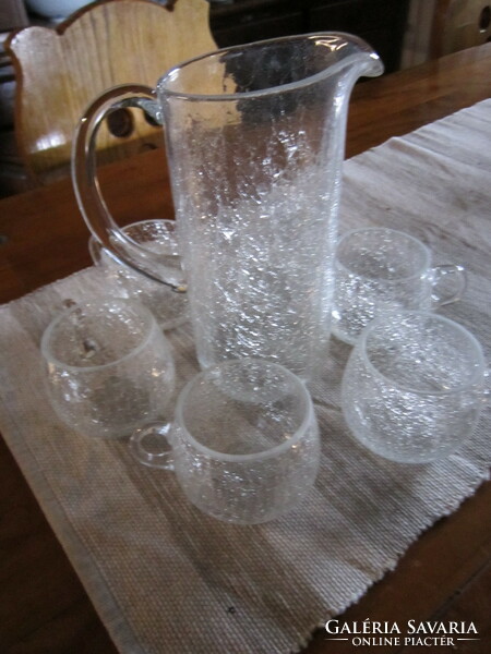 6 Veil glass cracked glass glass cup with jug