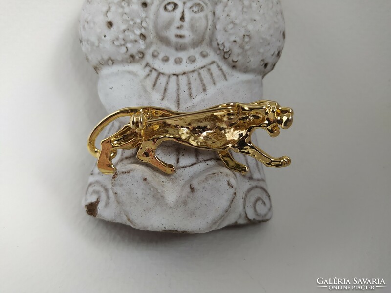 Gilded panther brooch