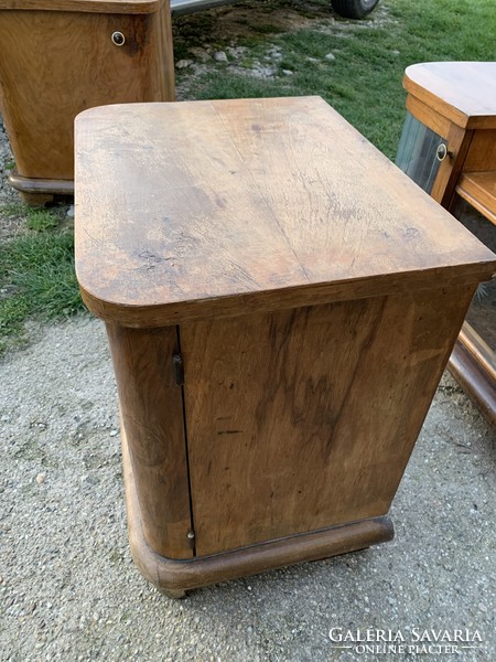 Mid century retro bedside table small chest of drawers circa 1940 2.