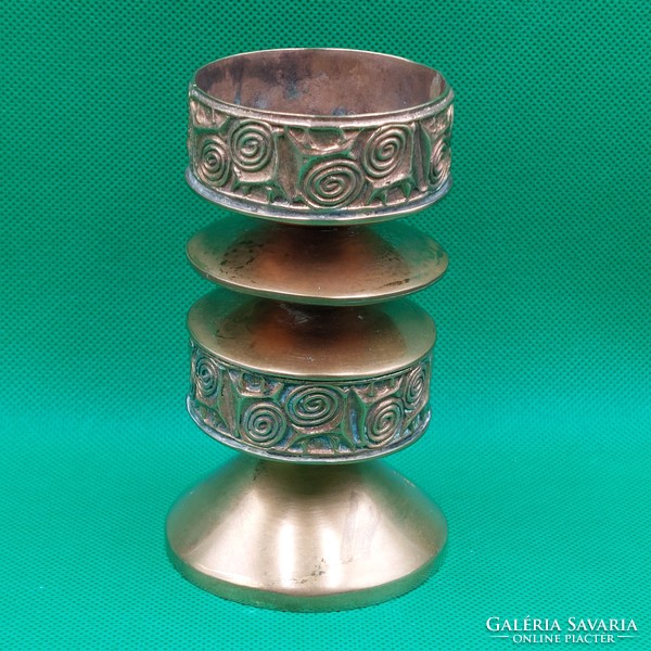 Gyula Szabó copper alloy candle holder