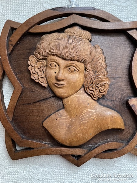 Antique wonderful carved wood pictures in very good condition.