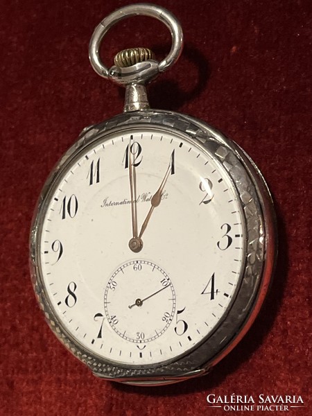 Schaffhausen antique/1900/ silver /900/ pocket watch with niello and gold inlay! Patina piece! Its weight is 86 g