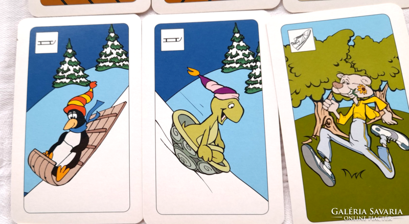 Retro  gyerek kártya - Állatolimpia -