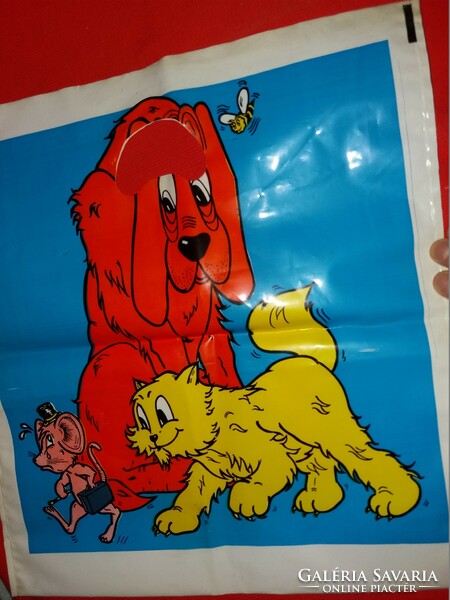 Old Hungarian toy store thick advertising shopping bag bag according to pictures 39 x 34 cm
