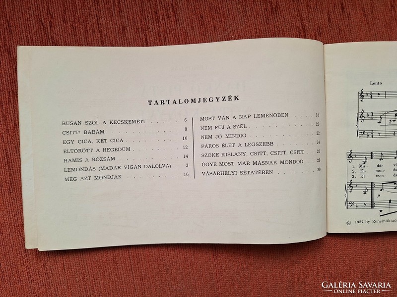 Dankó Pista Nótás könyve 1957. - kotta