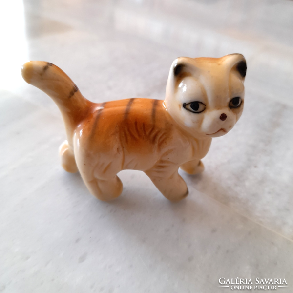 Hand painted porcelain cat kitten