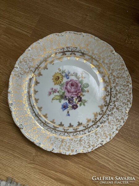 Beautiful Czechoslovak richly gilded decorative plate.