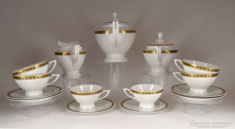 1F519 old schlaggenwald porcelain tea set 6 pcs.
