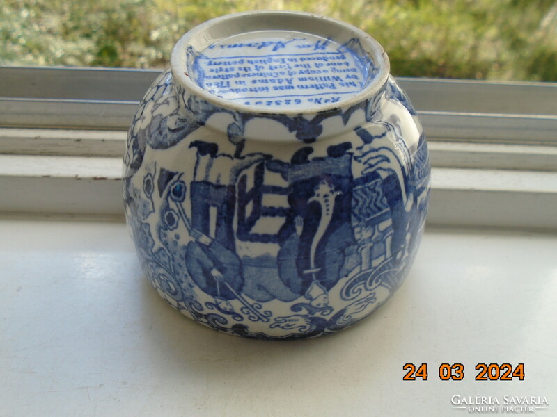 Antique English blue-white chinaizing bowl with Adams pattern from 1780