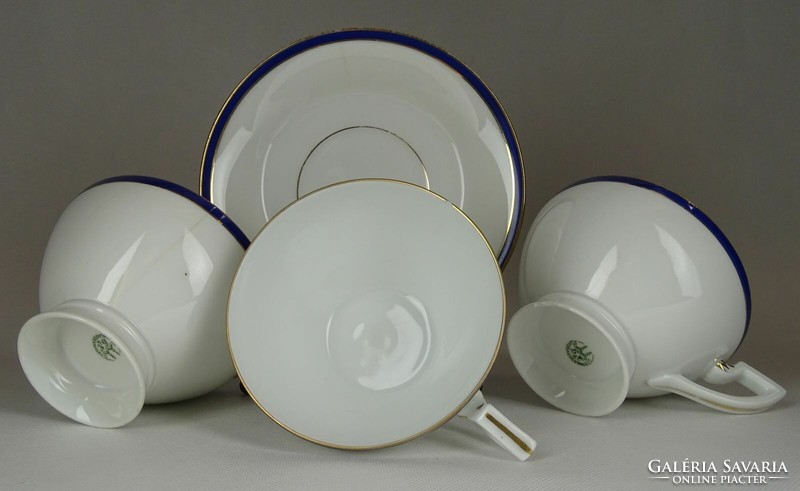 1F518 Régi Schlaggenwald porcelán 6 személyes teás készlet