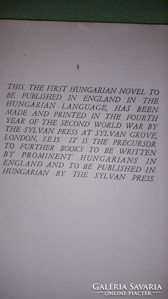 1943.Körmendi Ferenc: Júniusi hétköznap REGÉNY könyv a képek szerint SYLVAN PRESS LONDON