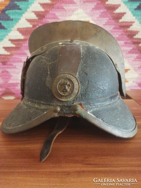 Antique fireman's helmet. Slovenia.