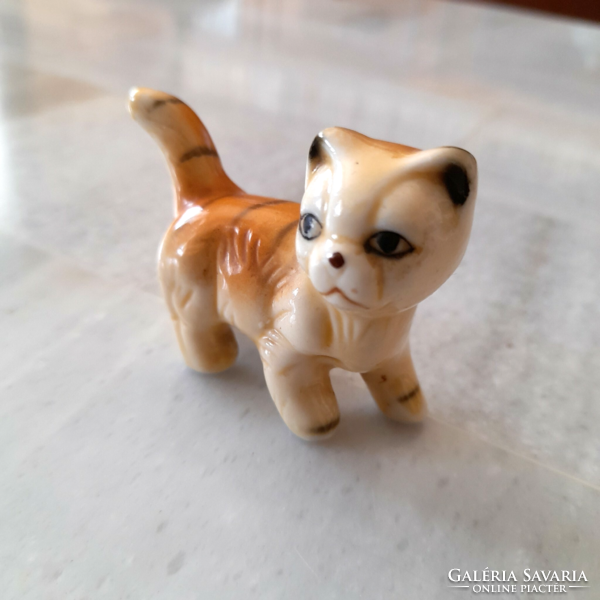 Hand painted porcelain cat kitten