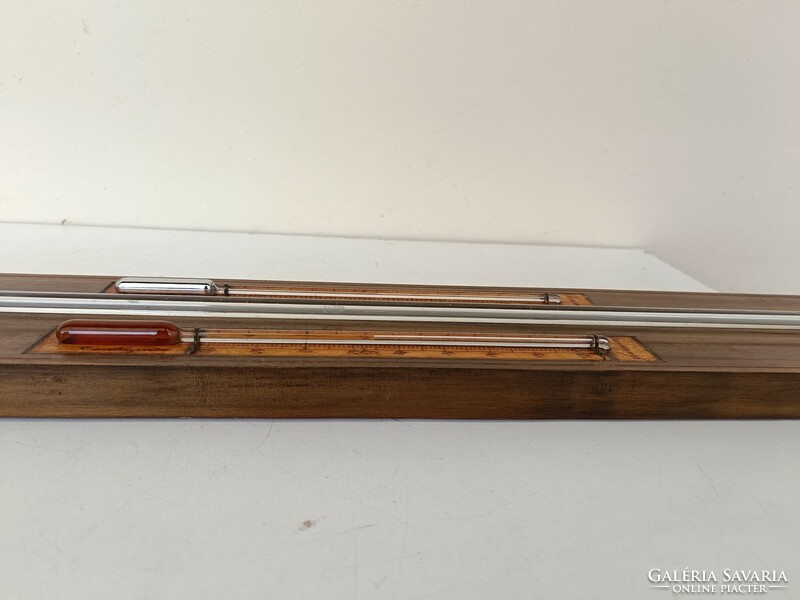 Antique wall mercury tube thermometer barometer with Biedermeier French inscription 884 8560