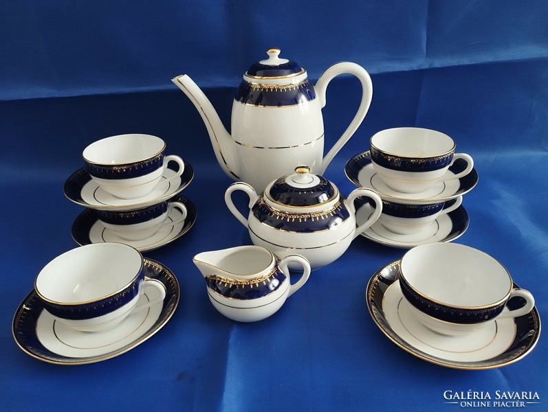 Zsolnay 6. Personal blue gold coffee set