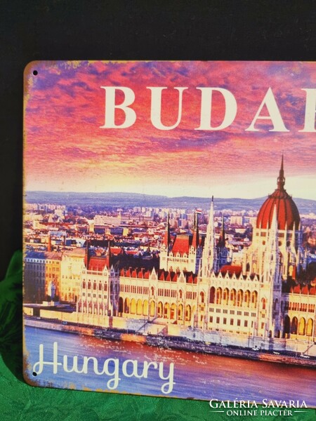 Budapest dekorációs  Vintage fém tábla ÚJ! (12)