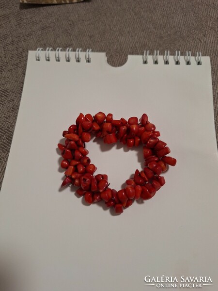 Very special colored coral bracelet.