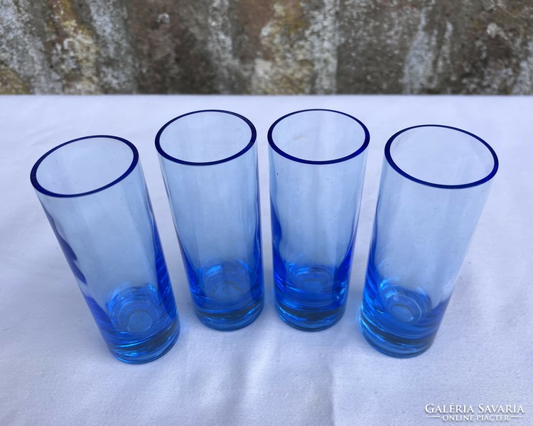 4 db Kék színű pohár - csőpohár