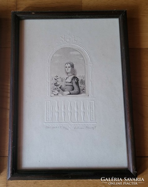 Artner Margit, 2 db jelzett, rézkarc, üvegezett keretben