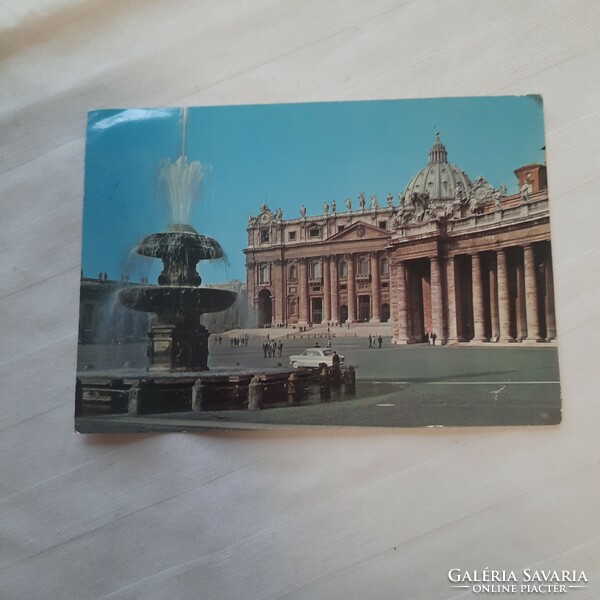 Vatican City (cittá del vaticano) postcard with Vatican stamp, postmark 1971