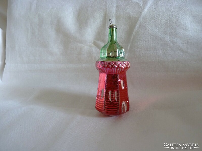 Old glass Christmas tree decoration - lighthouse!