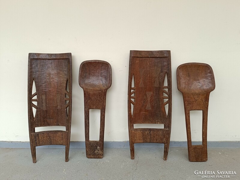 Antique African furniture heavy hardwood folding folding chair d e 883 8559