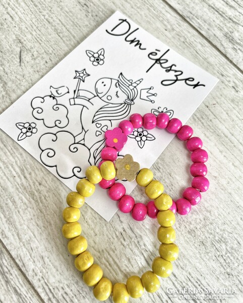 Little girl bracelet set - packed with coloring