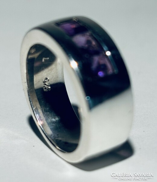 Mexx original purple stone 53-54 sterling silver ring! 10 grams!!! Personally, mom park, its surroundings!