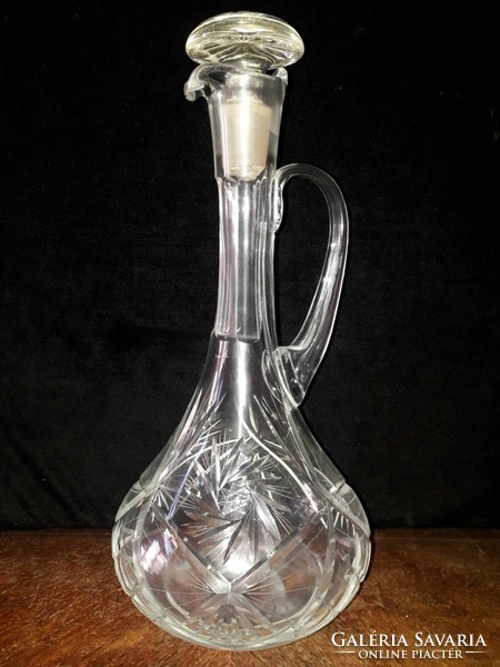 Crystal bottle +8 pcs. Glass.