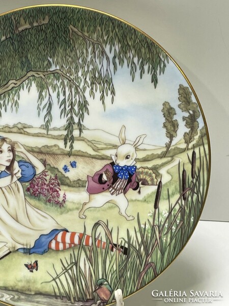 Limoges Fali tányér " Alice és a fehér nyúl "