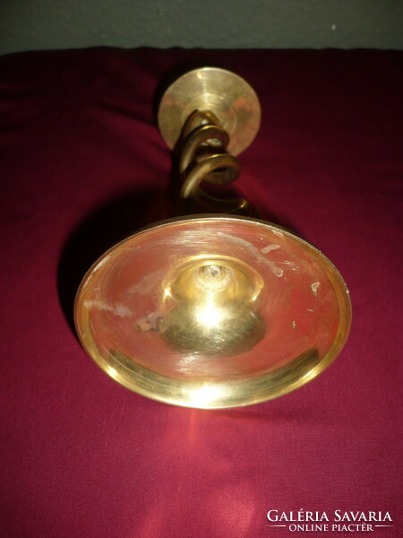 Copper candle holder, 19.5 cm. Indian copper ornament with twisted body