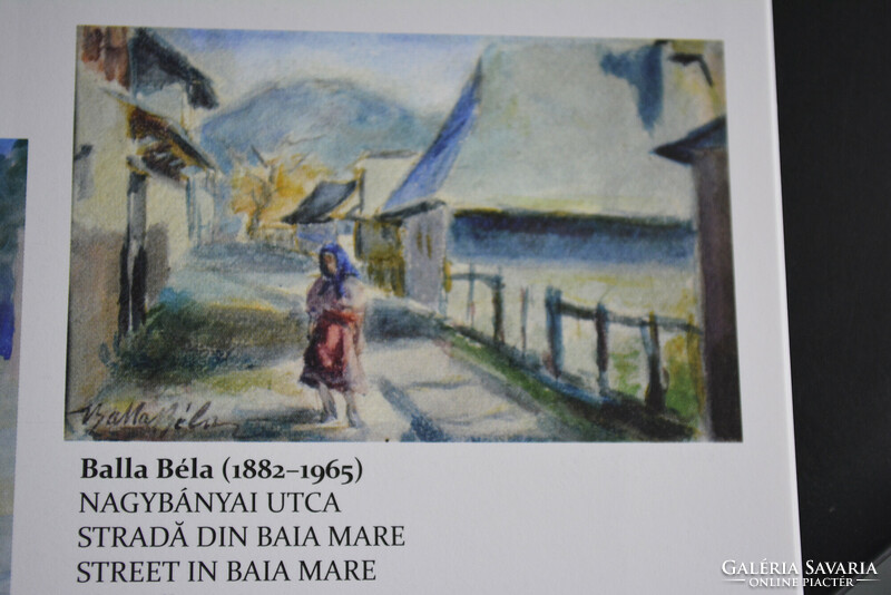 Béla Balla - Nagybánya street watercolor